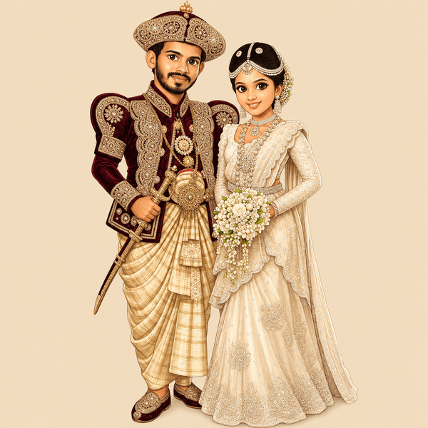 Kandyan Grace invitation style